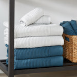 4 Pack Ribbed Hand Towels - Rori Collection White Cliff Studio Towels