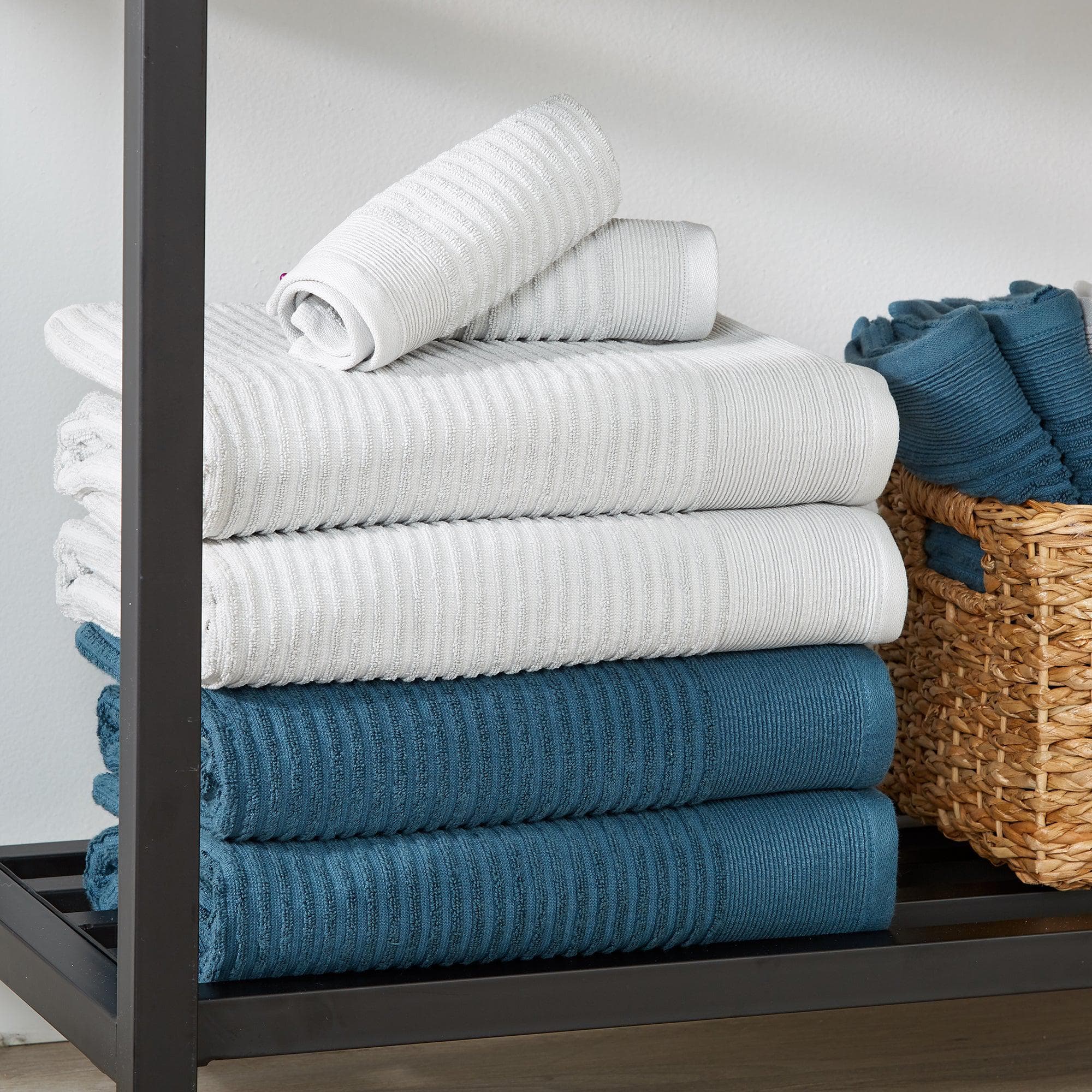 4 Pack Ribbed Hand Towels - Rori Collection White Cliff Studio Towels