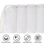 4 Pack Two-Toned Hand Towel - Vanessa Collection White Cliff Studio Towels