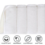 4 Pack Two-Toned Hand Towel - Vanessa Collection White Cliff Studio Towels