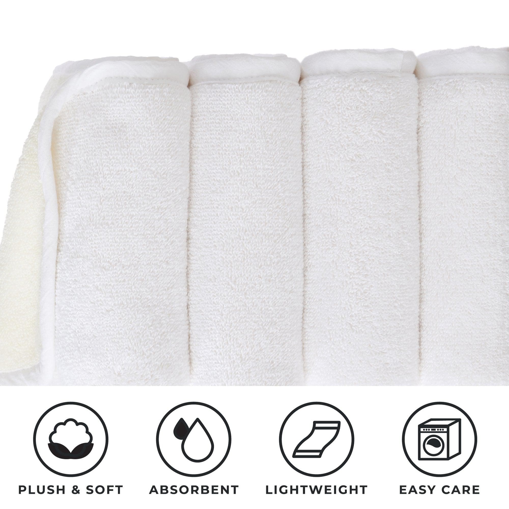 4 Pack Two-Toned Hand Towel - Vanessa Collection White Cliff Studio Towels