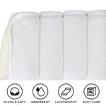4 Pack Two-Toned Hand Towel - Vanessa Collection White Cliff Studio Towels