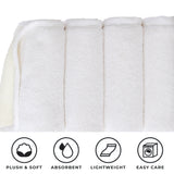 4 Pack Two-Toned Hand Towel - Vanessa Collection White Cliff Studio Towels