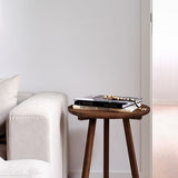 Tripod Small Round Side Table, Teak