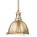 Hudson Valley Lighting Massena Pendant in Aged Brass - Detail Close-Up