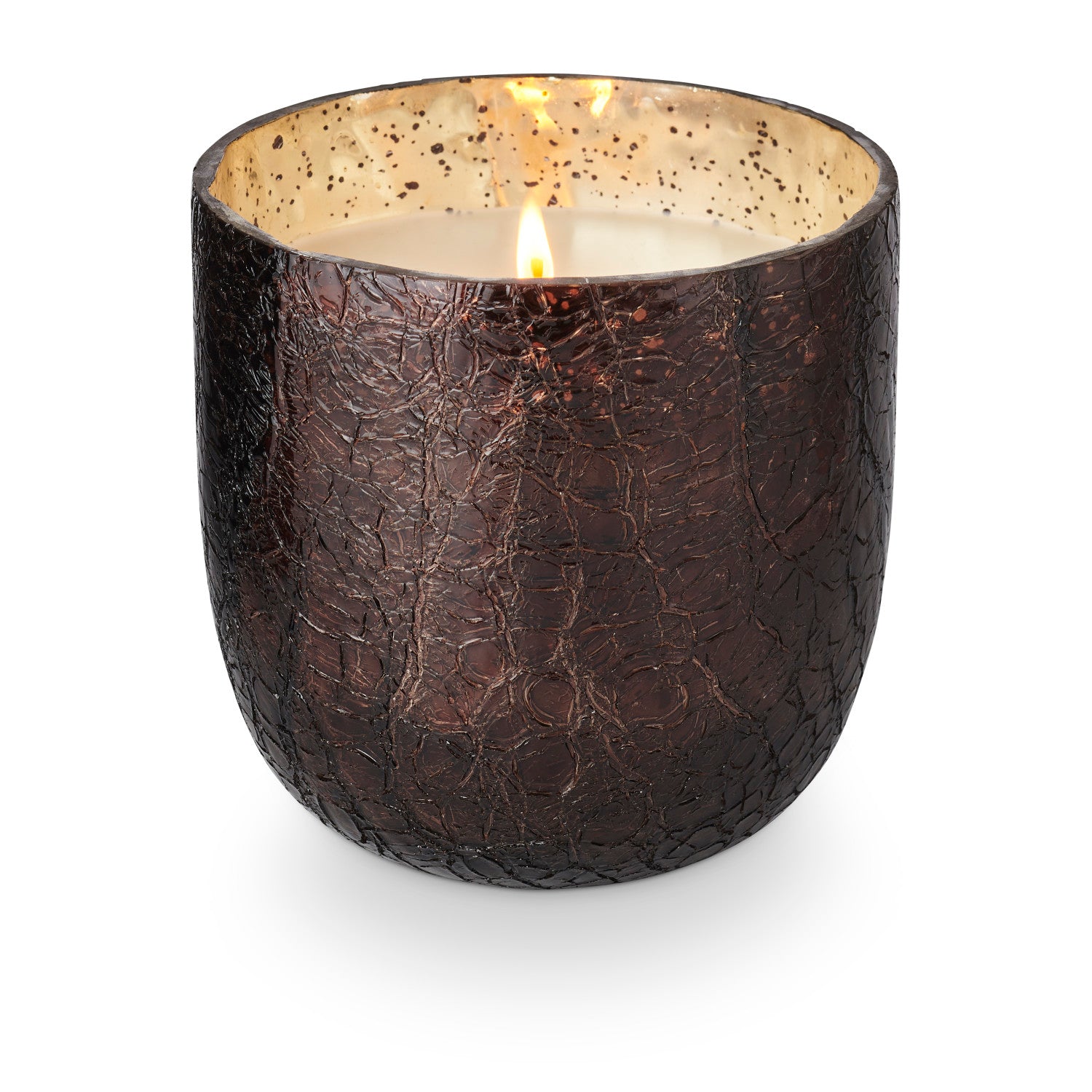 Midnight Pumpkin Large Crackle Glass Candle - view 3