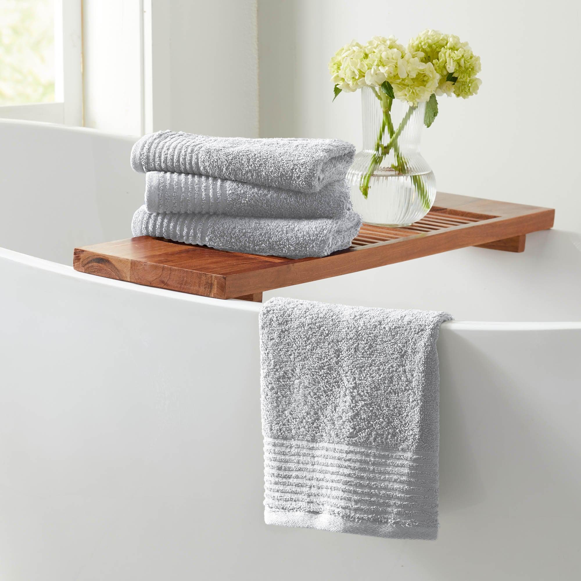 6 Piece Set Cotton Bath Towels - Kasper Collection White Cliff Studio Towels