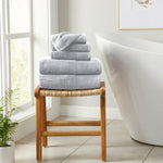 6 Piece Set Cotton Bath Towels - Kasper Collection White Cliff Studio Towels