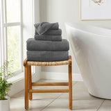6 Piece Set Cotton Bath Towels - Kasper Collection White Cliff Studio Towels