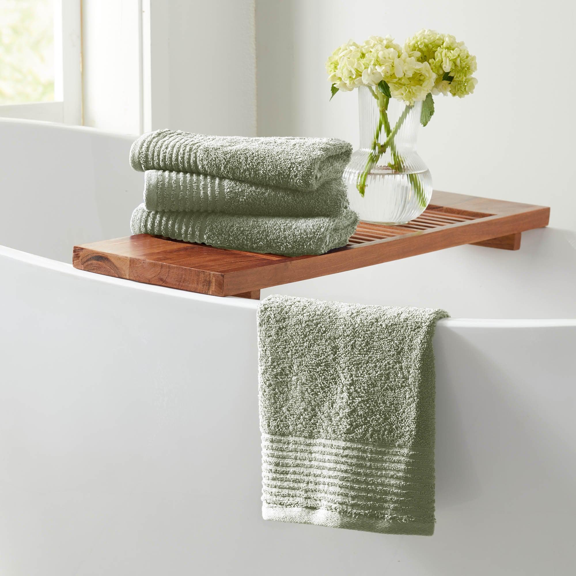 6 Piece Set Cotton Bath Towels - Kasper Collection White Cliff Studio Towels