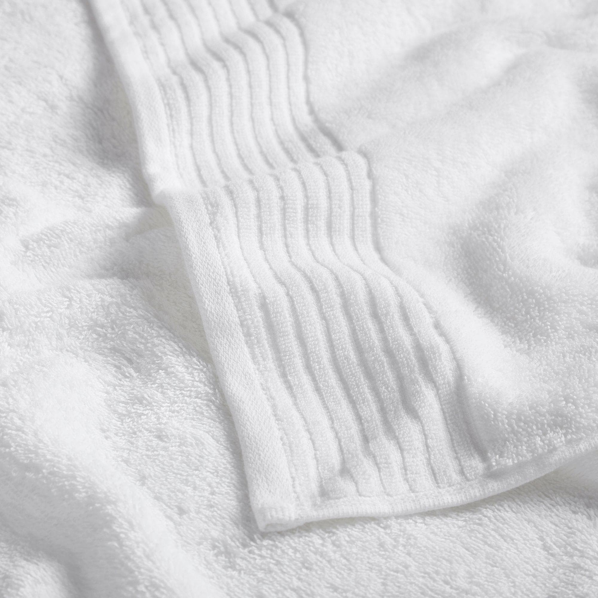 6 Piece Set Cotton Bath Towels - Kasper Collection White Cliff Studio Towels