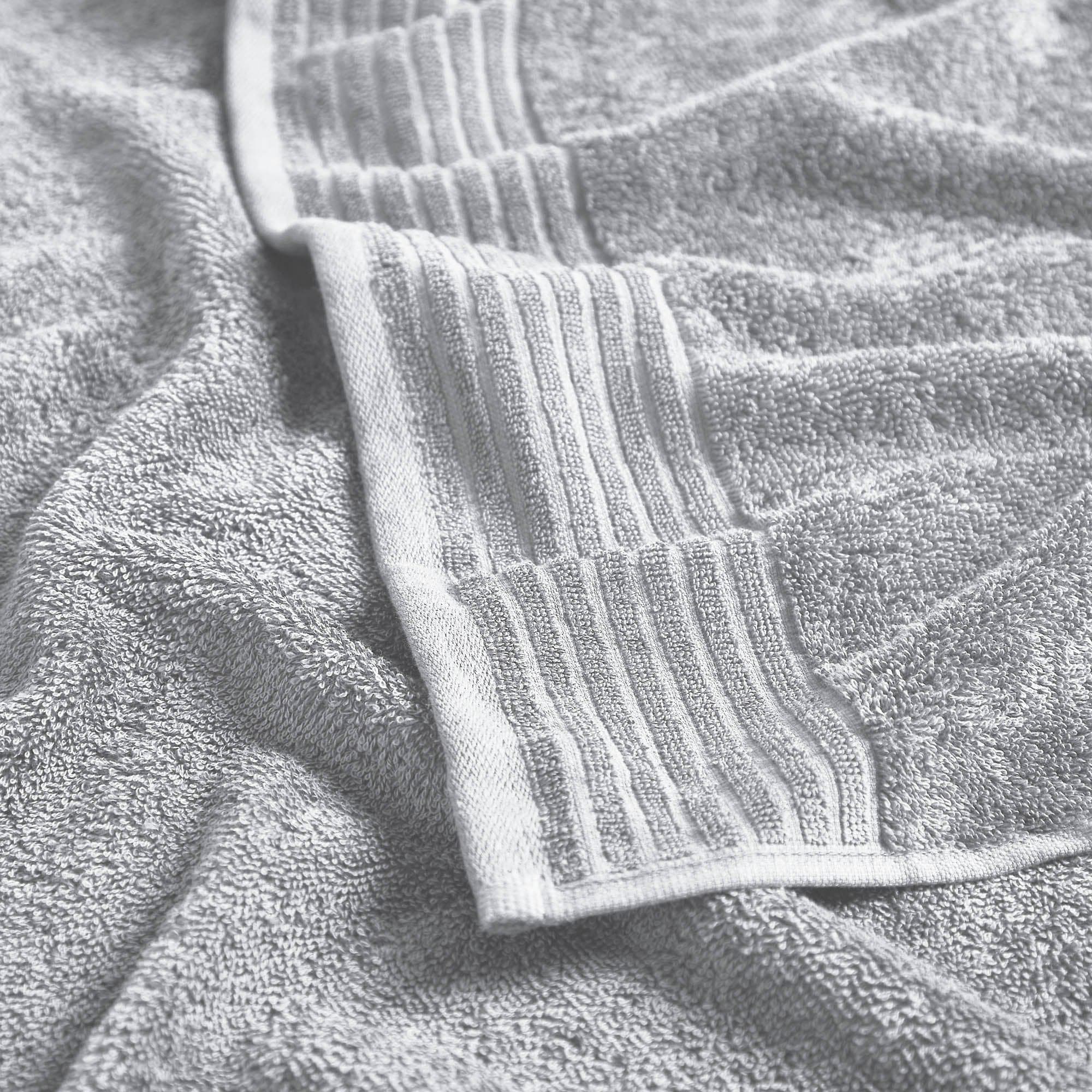 6 Piece Set Cotton Bath Towels - Kasper Collection White Cliff Studio Towels