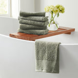 6 Piece Set Cotton Bath Towels - Kasper Collection White Cliff Studio Towels