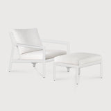 Jack outdoor lounge chair - aluminium - white - Off White fabric