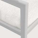 Jack outdoor lounge chair - aluminium - white - Off White fabric