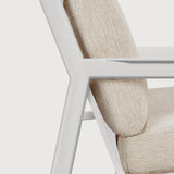 Jack outdoor lounge chair - aluminium - white - Natural fabric
