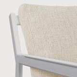 Jack outdoor lounge chair - aluminium - white - Natural fabric