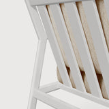 Jack outdoor lounge chair - aluminium - white - Natural fabric