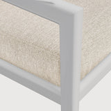 Jack outdoor lounge chair - aluminium - white - Natural fabric