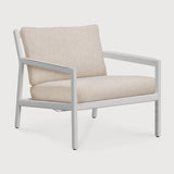 Jack outdoor lounge chair - aluminium - white - Natural fabric