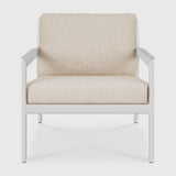 Jack outdoor lounge chair - aluminium - white - Natural fabric