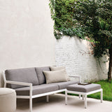 Donut outdoor pouf - Natural check fabric