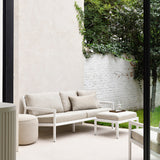 Donut outdoor pouf - Natural check fabric