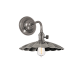 Heirloom Wall Sconce in Historic Nickel, Scalloped