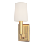 Hudson Valley Lighting Clinton Wall Sconce in Aged Brass - Detail Close-Up