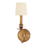 Delmar Single Light Wall Sconce in Aged Brass