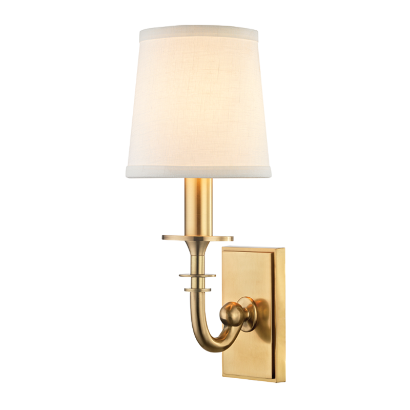 Hudson Valley Lighting Carroll Wall Sconce in Aged Brass - Detail Close-Up