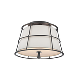 Hudson Valley Lighting Savona Semi Flush in Old Bronze - Detail Close-Up