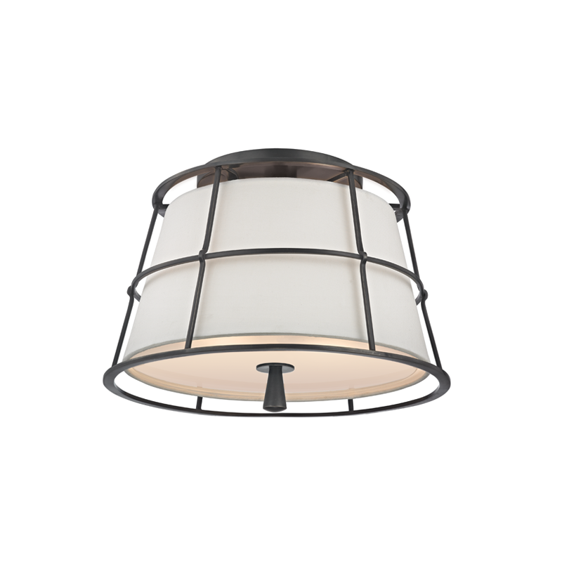 Hudson Valley Lighting Savona Semi Flush in Old Bronze - Detail Close-Up