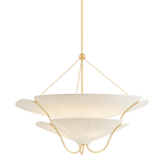 Hudson Valley Lighting Gerhard Chandelier in Aged Brass - Detail Close-Up