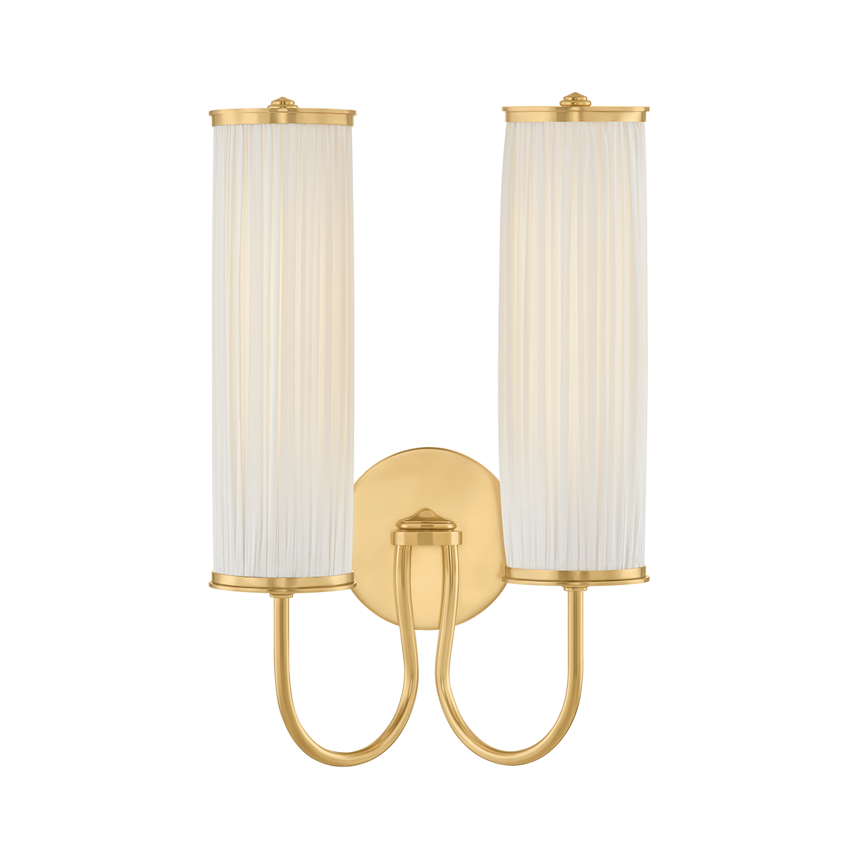 Hudson Valley Lighting Elaine Wall Sconce in Aged Brass - Detail Close-Up