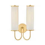 Hudson Valley Lighting Elaine Wall Sconce in Aged Brass - Detail Close-Up