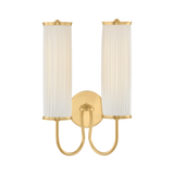Hudson Valley Lighting Elaine Wall Sconce in Aged Brass - Detail Close-Up