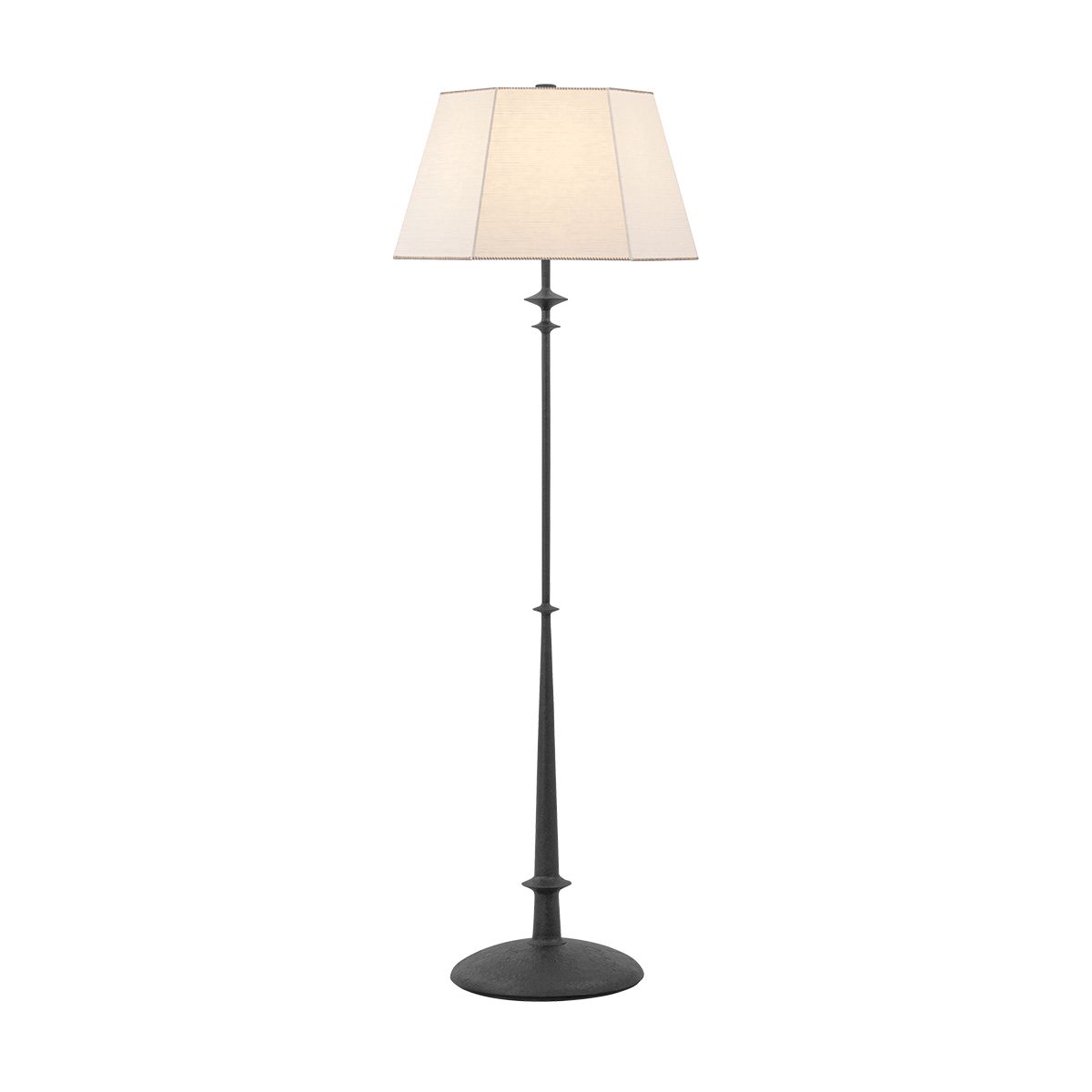 Hudson Valley Lighting Celmins Floor Lamp in Black Iron - Detail Close-Up