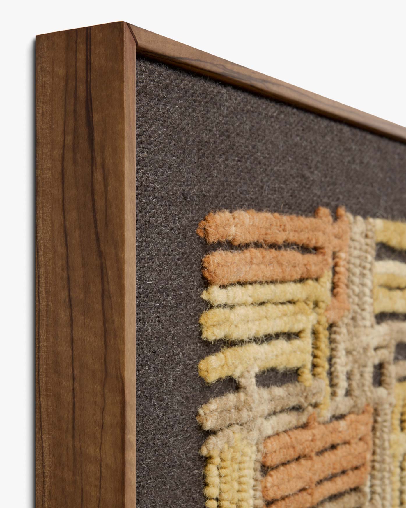Loloi Perpindicular Gold / Orange Wall Art White Cliff Studio Textile Art