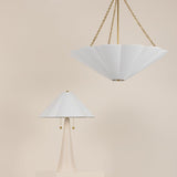 Jane Scalloped Semi Flush Light