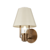 Cassette Wall Sconce in Patina Brass