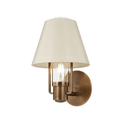 Cassette Wall Sconce in Patina Brass