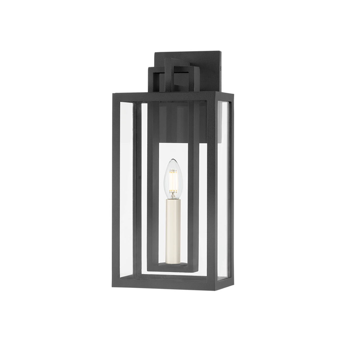 Troy Lighting Amire Wall Sconce in Textured Black - Detail Close-Up