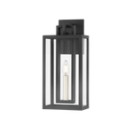 Troy Lighting Amire Wall Sconce in Textured Black - Detail Close-Up