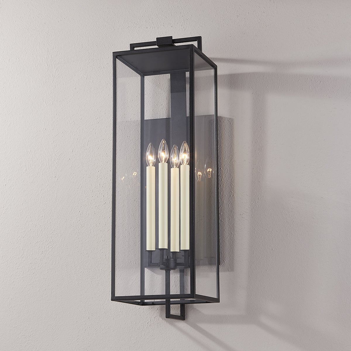 Henredon Exterior Wall Sconce in Forged Iron, Extra Large