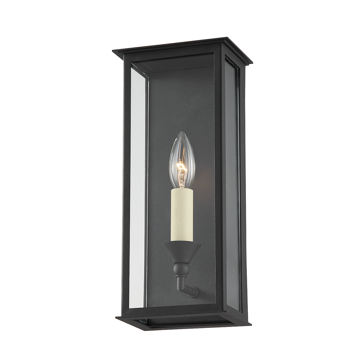 Troy Lighting Chauncey Wall Sconce in Textured Black - Detail Close-Up