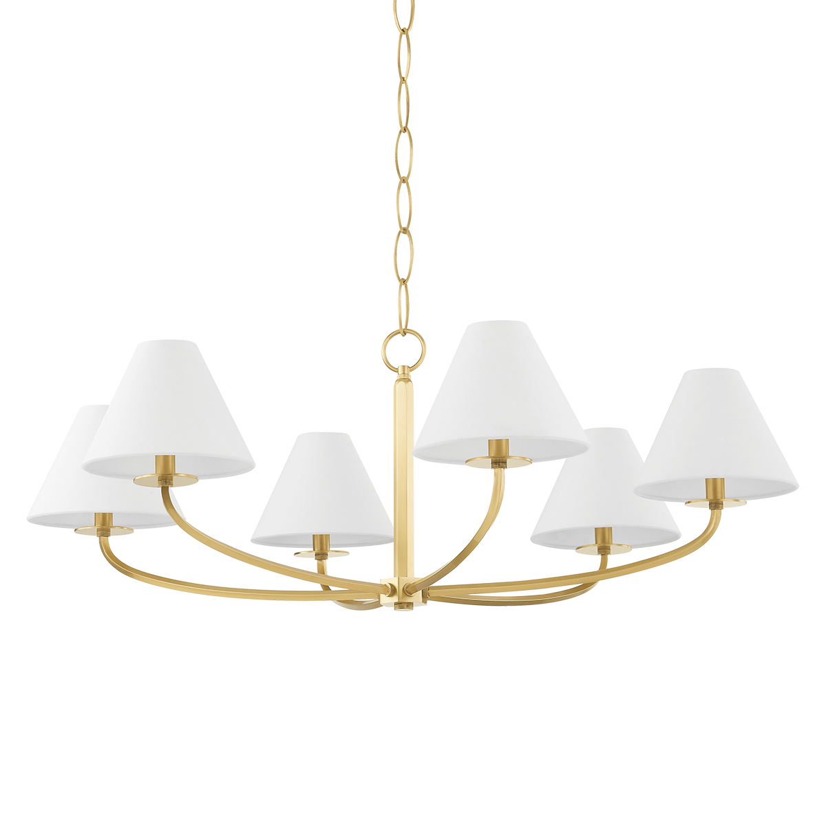 Hudson Valley Lighting Stacey Chandelier in Aged Brass - Additional View
