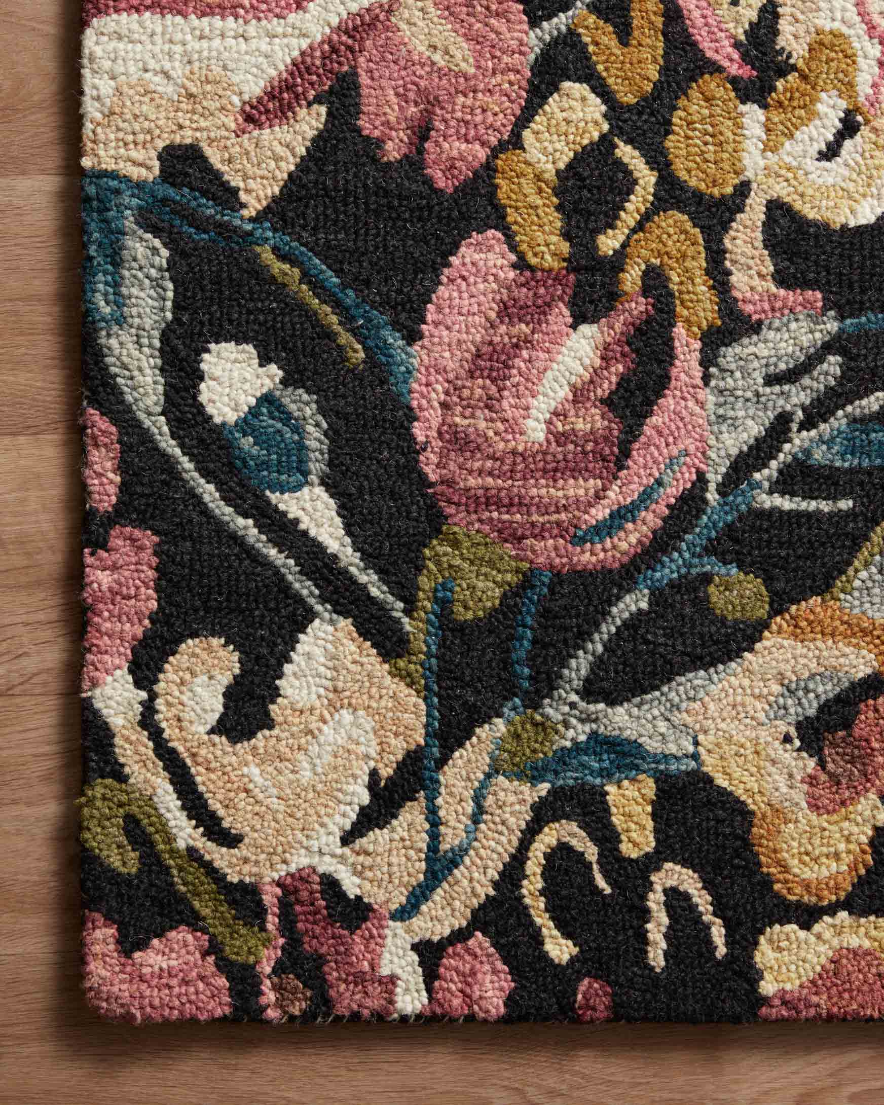 Loloi Belladonna Black / Berry Rug White Cliff Studio Area Rugs