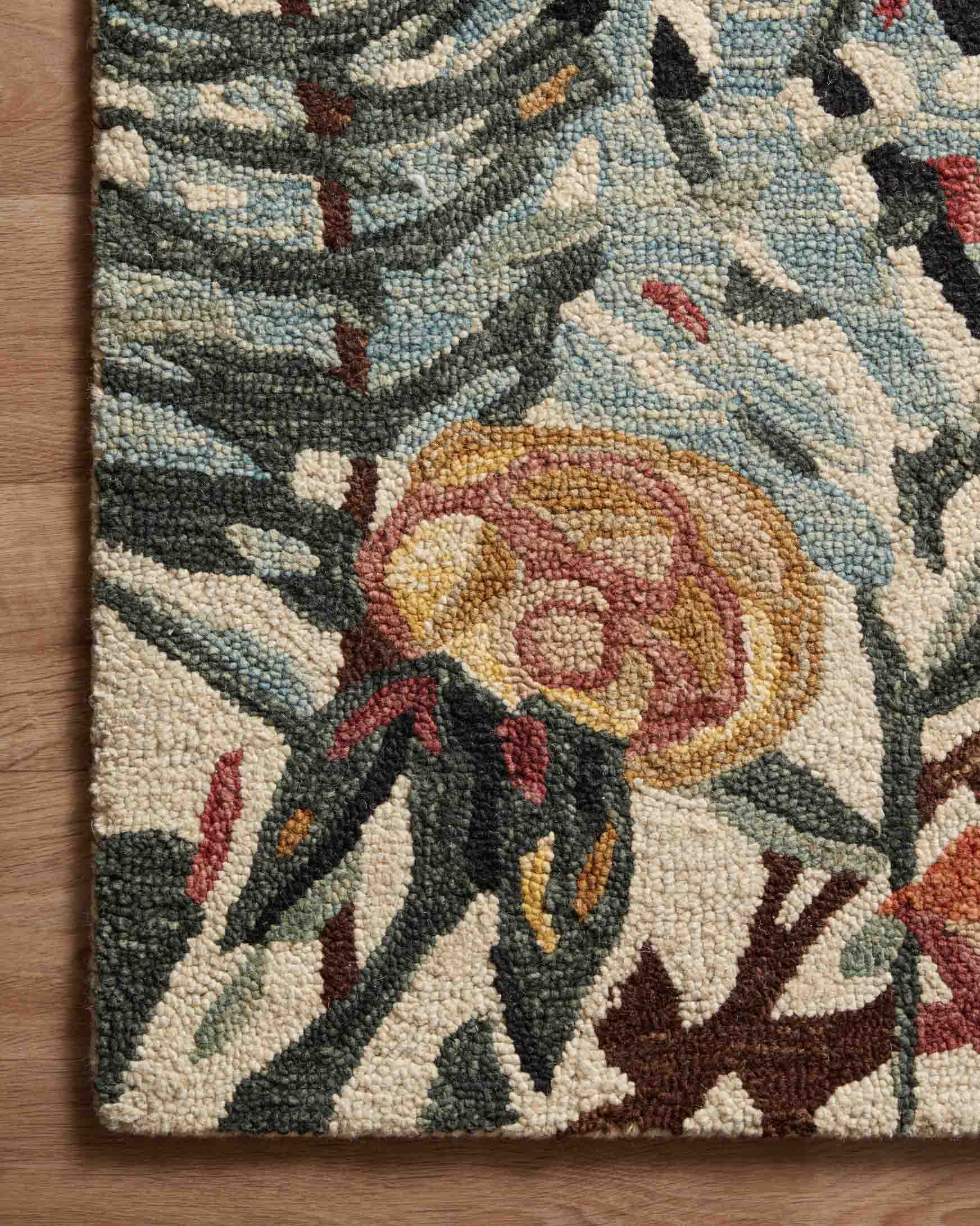 Loloi Belladonna Ivory / Lagoon Rug White Cliff Studio Area Rugs