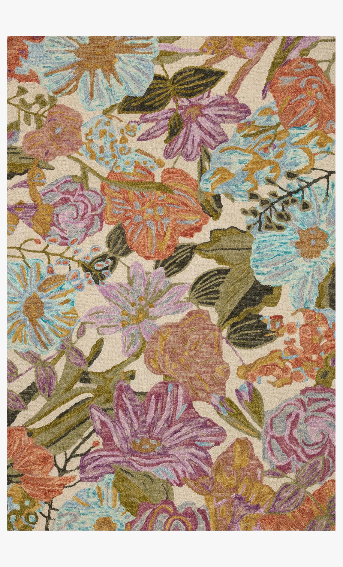 Loloi Belladonna Ivory / Multi Rug White Cliff Studio Area Rugs